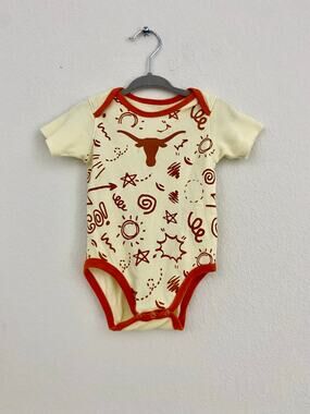 Gen2 Texas Longhorns Baby Onesie 6-9 Months UT Austin Burnt Orange
